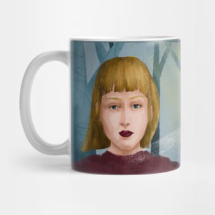 Woman in the forest Mug